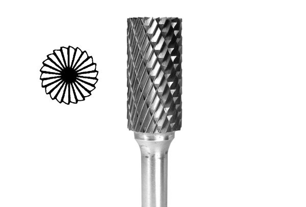 11.1mm cutting head dia. x 25.4mm length of cut, with 70mm overall length, Item No. GFA-1125-6-5E