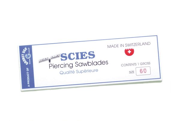 Scies Brand, Swiss Jewelers Sawblades, Size 6, Item No. 49.414