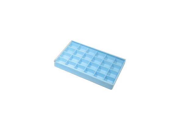 Plastic Tray with Slide Cover, 24 Compartments, Item No. 15.202