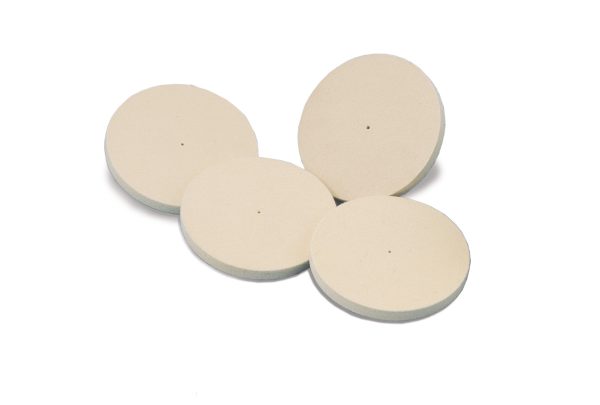 Spanish Felt Wheel Buffs, 5" x 1/2", Medium, Item No. 17.462