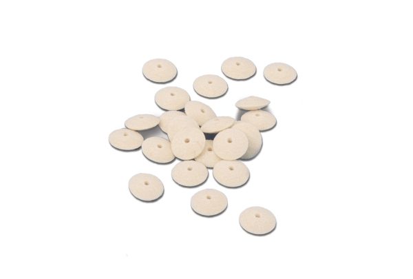 Knife Edge Felt Wheels, 1/2" Diameter, Hard, Item No. 17.479