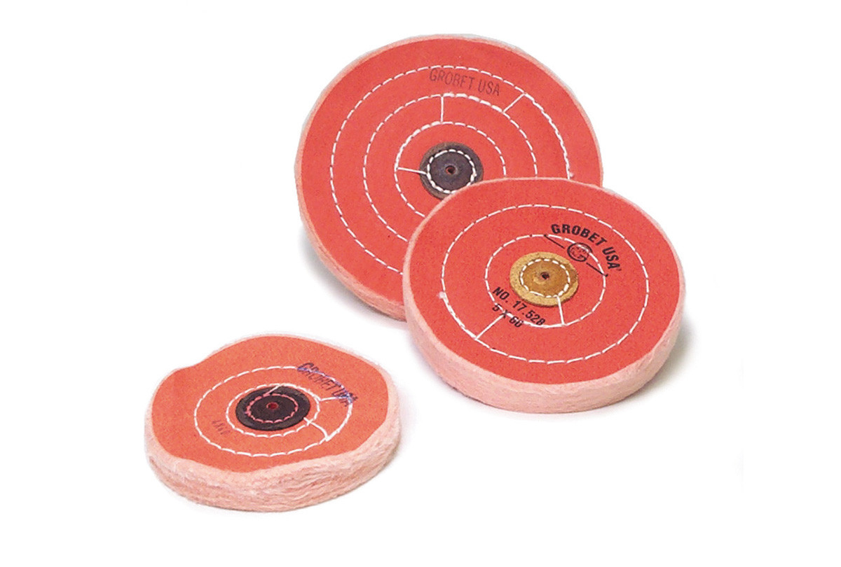 Orange Muslin Buff, 5" x 60 Ply, Item No. 17.528