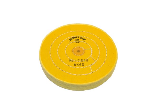 Yellow Chemkote Buff, 6" x 60 Ply, Shellac Center, Item No. 17.545