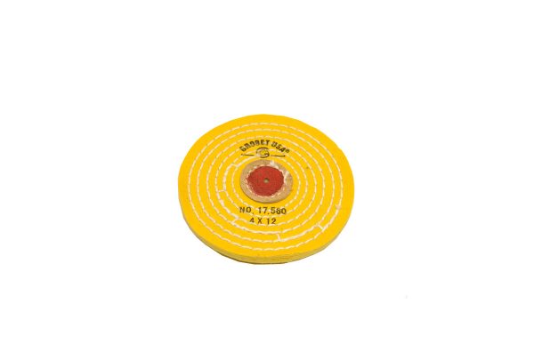 Yellow Chemkote Buff, 4" x 12 Ply, Knife Edge, Item No. 17.560