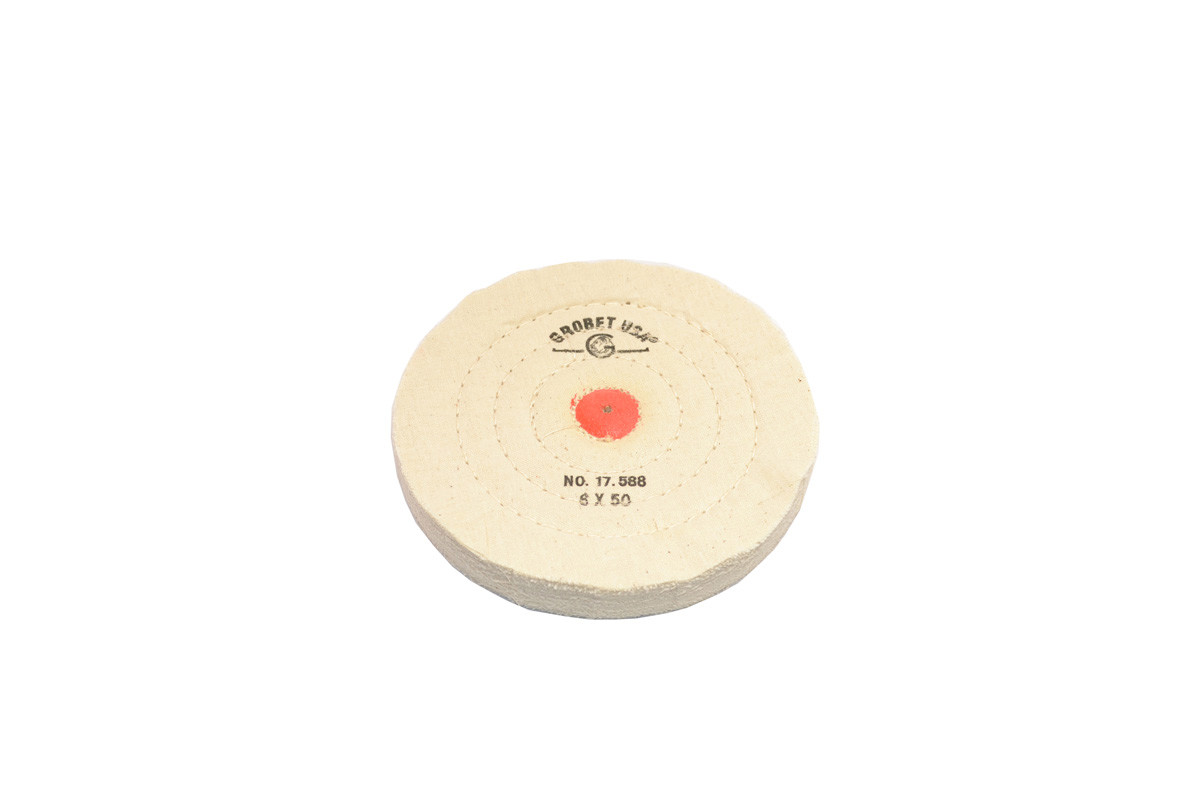 Regular Muslin Buff, 6" x 50 Ply, Item No. 17.588