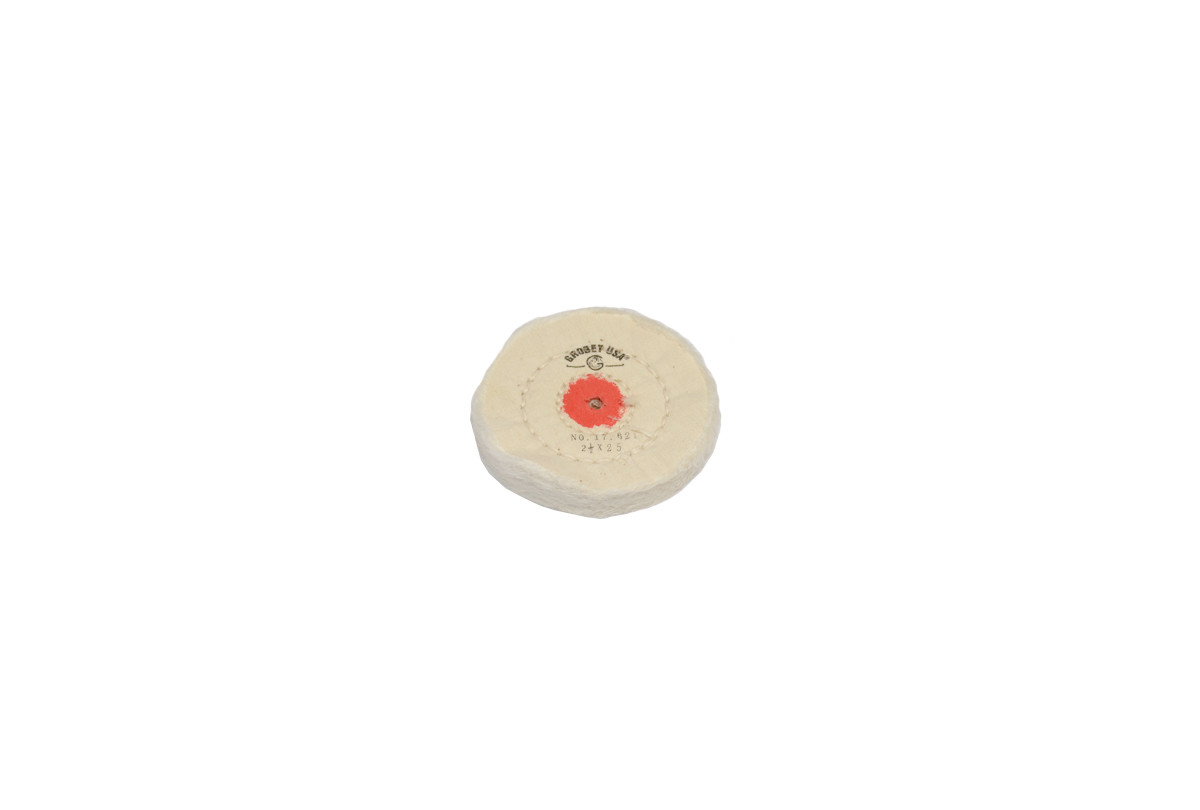 Finex Muslin Buff, 2-1/2" x 30 Ply, Combed with Shellac Center, Item No. 17.621