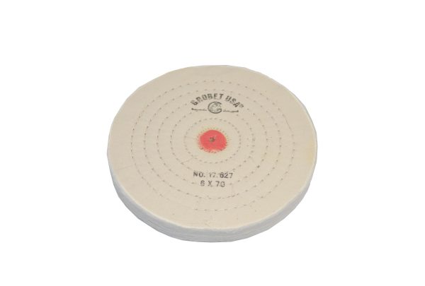 Finex Muslin Buff, 6" x 70 Ply, Combed with Shellac Center, Item No. 17.627