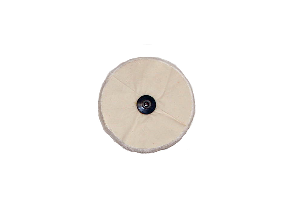 Finex Muslin Buff, 6" x 54 Ply, Plastic Center, Item No. 17.722