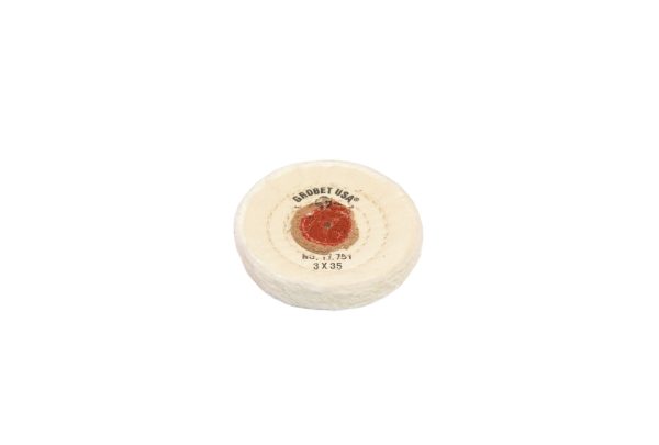 Finex Muslin Buff, 3" x 35 Ply, Leather Center, Item No. 17.751