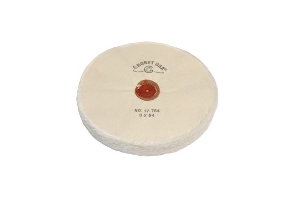 Finex Muslin Buff, Loose, 6" x 54 Ply, Leather Center, Item No. 17.784