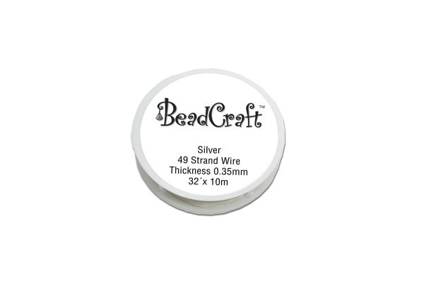 49 Strand Wire, 0.60mm, Silver, Item No. 68.513