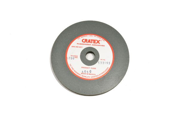 Cratex Wheel, 4" x 1/2", Coarse Grit, 1/2" Arbor Hole, Item No. 10.937