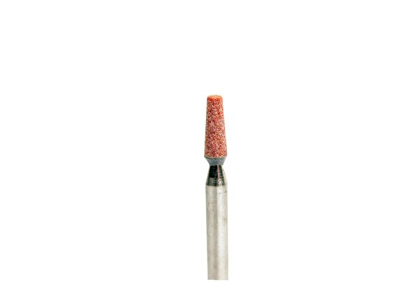Ruby Mounted Point, .095" to .063" Diameter, .3" Head Length, 3/32" Shank, Item No. 11.504