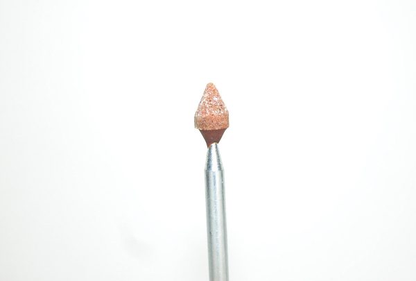 Ruby Mounted Point, .149" to .058" Diameter, .245" Head Length, 3/32" Shank, Item No. 11.507