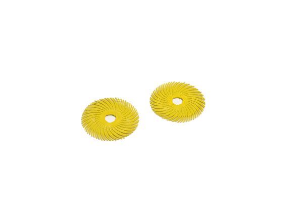 3M 3-Radial Bristle Discs, 2" Diameter, 800 Grit, Yellow, Item No. 10.3517