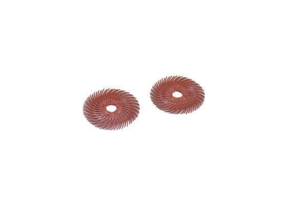 3M 3-Radial Bristle Discs, 2" Diameter, 220 Grit, Red, Item No. 10.3519