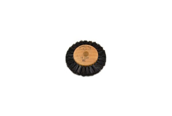 Wood Hub Brush, 2 Rows of Bristle, 2" Overall Diameter , Item No. 16.380