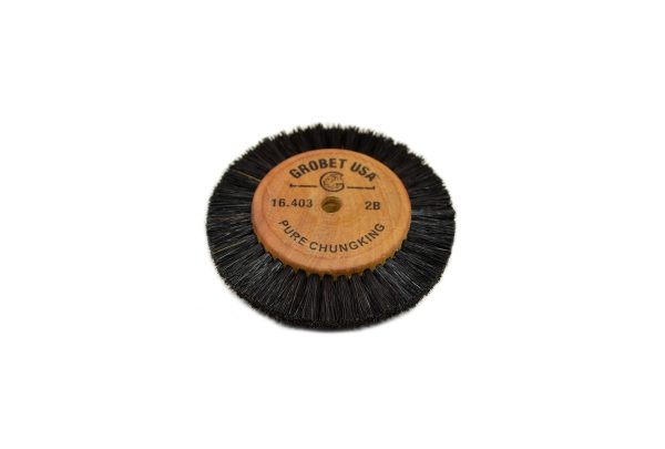 Wood Hub Brush, 2 Rows of Bristle, 2-7/8" Overall Diameter , Item No. 16.403
