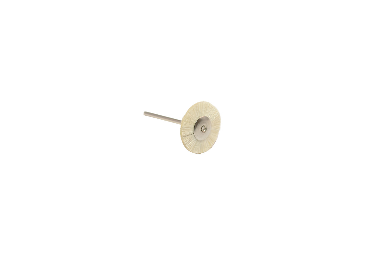 Extra Soft Bristle Wheel Brush, 1" Diameter 3/32" Shank , Item No. 16.619