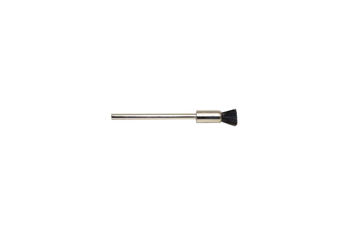 Stiff Bristle End Brush, 1/4" Trim, 3/16" Diameter 3/32" Shank , Item No. 16.701