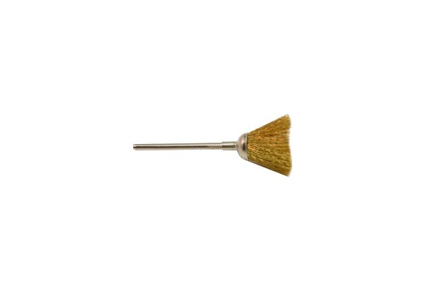 Crimped Brass Cup Brush, 9/16" Diameter 3/32" Shank , Item No. 16.962