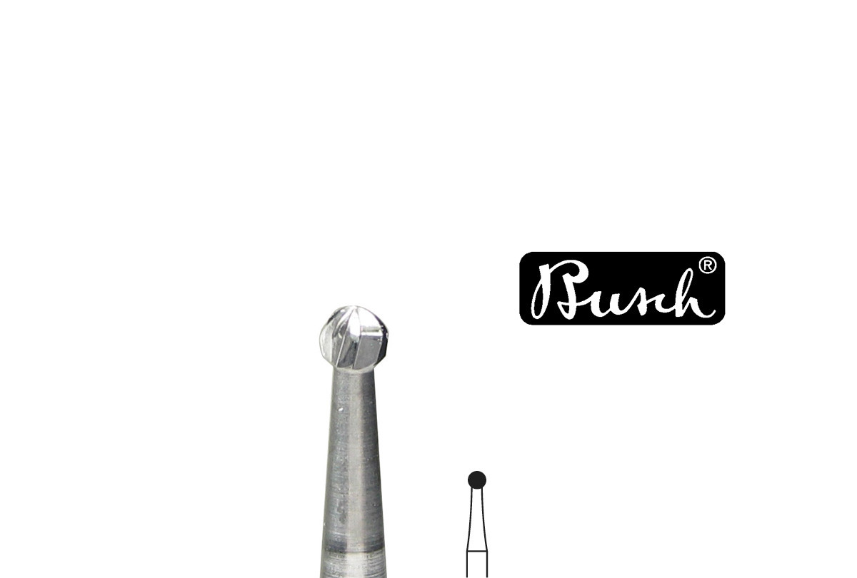 Busch Bur, Round Carbide, Fig. 1AU, Size 021, Item No. 18.332