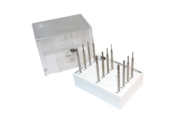 Panther Burs, Set of 12, Cylinder Square Cross-Cut, Fig. 21 , Item No. 77.2140