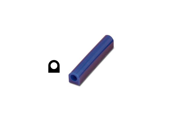 Matt Ring Tube, Blue, Flat Side with Hole, Item No. 21.02696