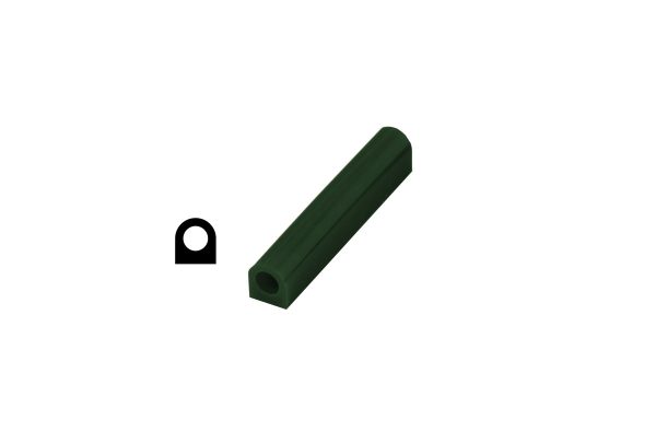 Matt Ring Tube, Green, Flat Side with Hole, Item No. 21.02695