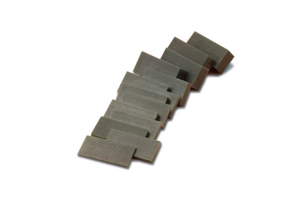 Matt Carving Wax Slices, Green, Assortment of 12 pieces, Item No. 21.02770