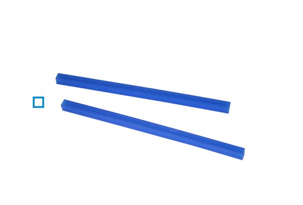 Cowdery Profile Wax, Square Tube, 5.5 MM, Blue, Item No. 21.931