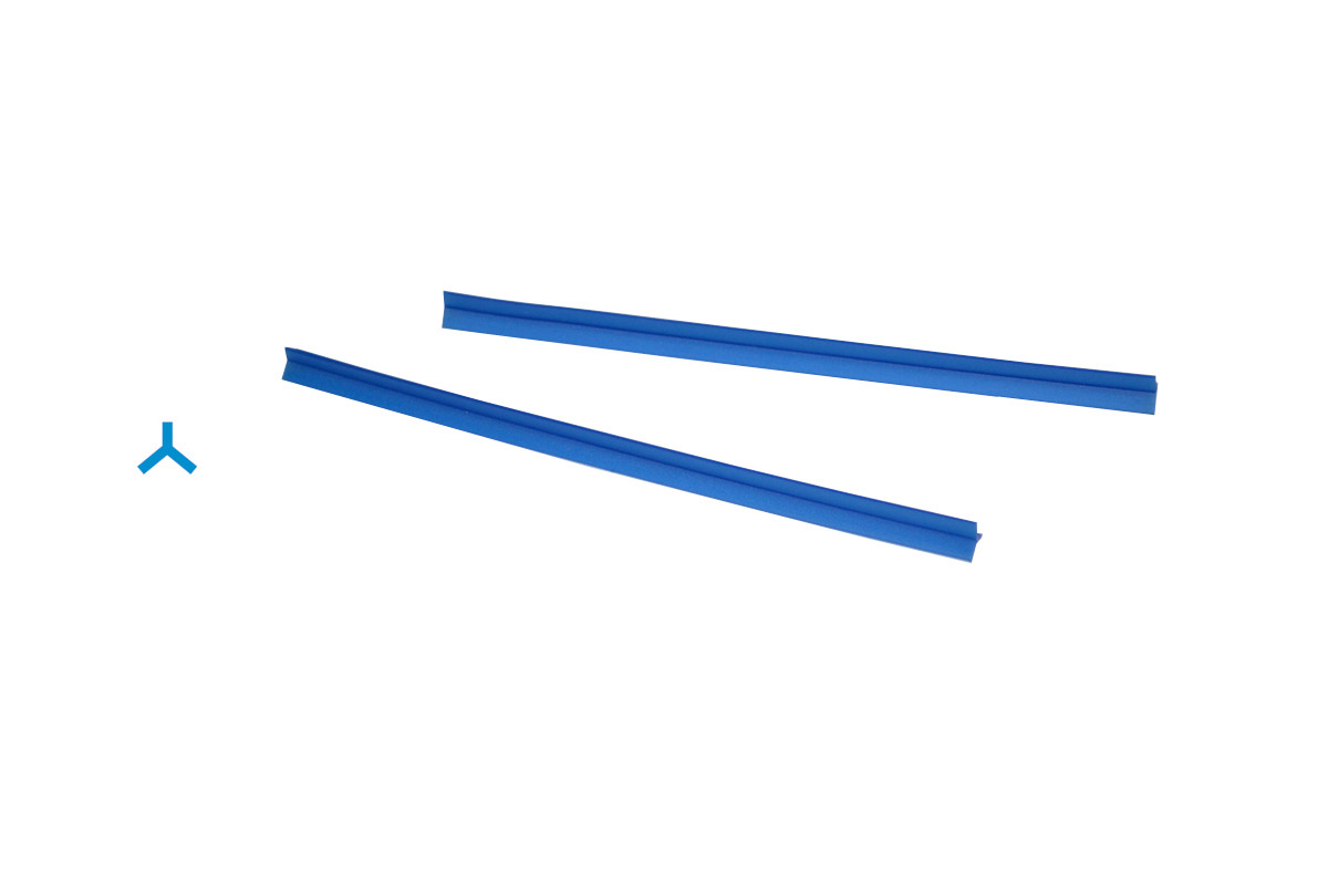 Cowdery Profile Wax, 3 Prong, 8 MM, Blue, Item No. 21.937