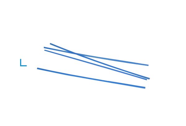 Cowdery Profile Wax, 90 Degree Corner, 1.5 MM, Blue, Item No. 21.940