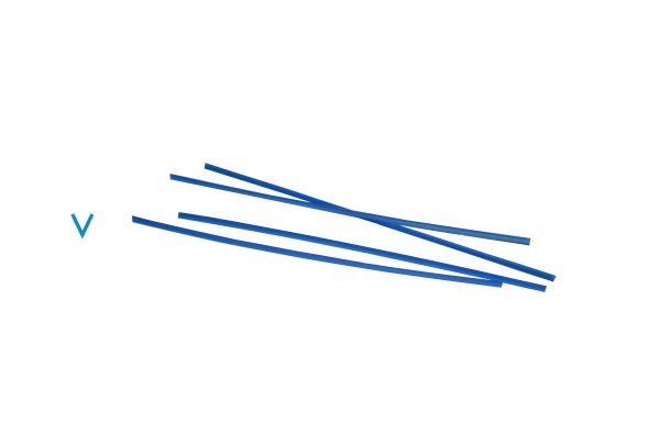 Cowdery Profile Wax, 60 Degree Corner, 1.5 MM, Blue, Item No. 21.941