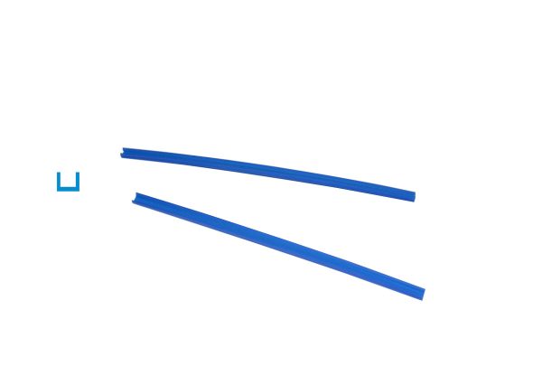 Cowdery Profile Wax, Channel, 2.5 MM, Blue, Item No. 21.948