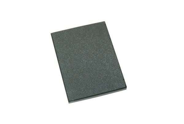 Black Glass Testing Stone, 2" x 1-1/2" x  6 mm, Item No. 56.714