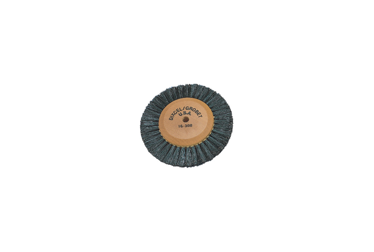 Wood Hub Brush, 2 Rows of Bristle, 3-3/8" Overall Diameter, Item No. 16.388