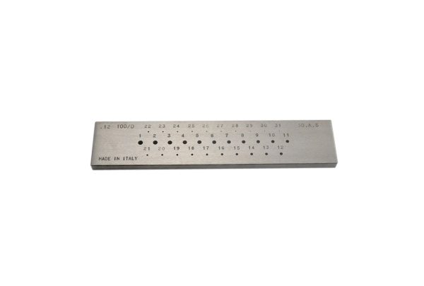 Tool Steel Draw Plate - Round, 31 Holes, D, Item 28.0440