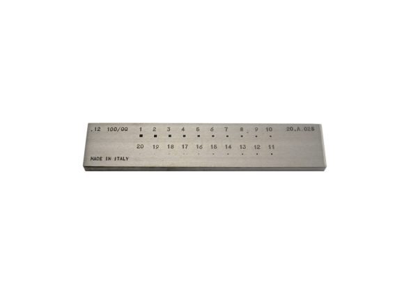 Tool Steel Draw Plate - Square, 20 Holes, QQ, Item 28.0472
