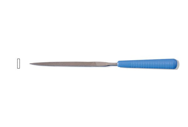 Grobet USA 16cm Warding Needle File with Handle, Cut 0, Item No. 30.663
