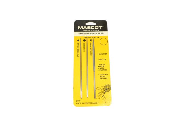 Mascot 14cm Swiss Pattern Needle File, 3-Piece Set, Item No. H777