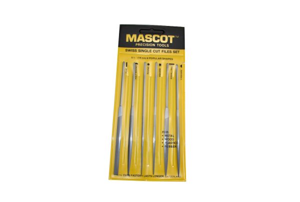 Mascot 14cm Swiss Pattern Needle File, 6-Piece Set, Item No. H778