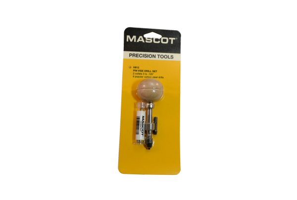 Mascot Pin Vise with Drill Set, Wood Handle, Item No. H812