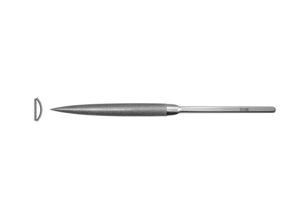 Diamond Coated Ergo Grip File,  Half-Round, Item No. 33.876