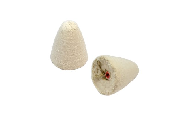 Taper-Shaped Muslin Buff, 2-1/2" Diameter, Item No. 17.853