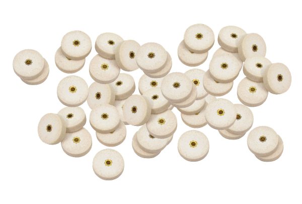 Mizzy Heatless Wheels, 3/4" Diameter, 3/16" Thick, Aluminum Oxide, Item No. 11.434WH