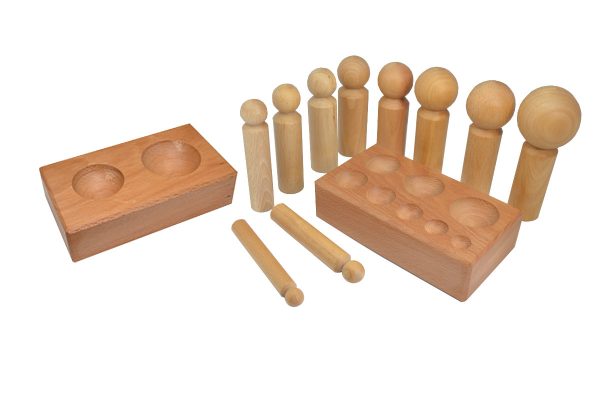 Set of 10 Jumbo Wooden Dapping Punches with Double-Sided Hardwood Block, Item No. 25.121