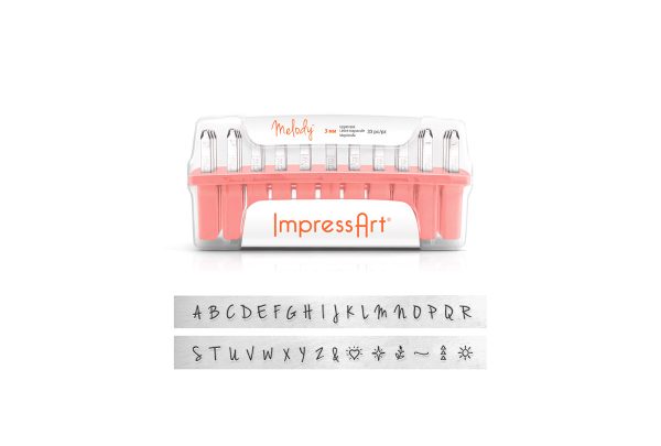 Melody Uppercase, 3mm, Item No. 41.114