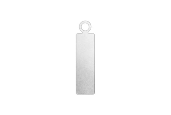 Rectangle Tag w/ Ring, Aluminum 20G, 5/8" x 3/16", Item No. 41.507