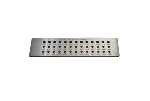 Tungsten Carbide Draw Plates, 39 Holes, .26mm - 2.8mm, Item No. 28.0427